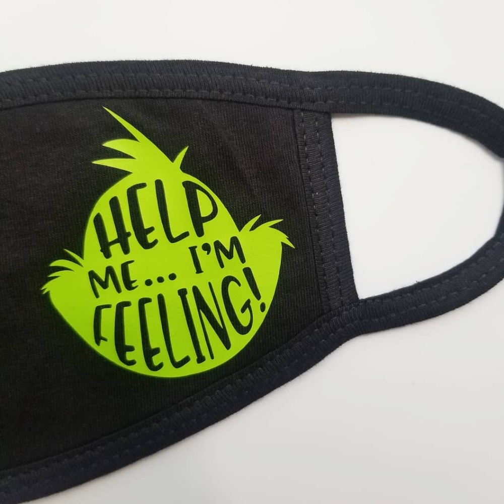 Grinch face mask